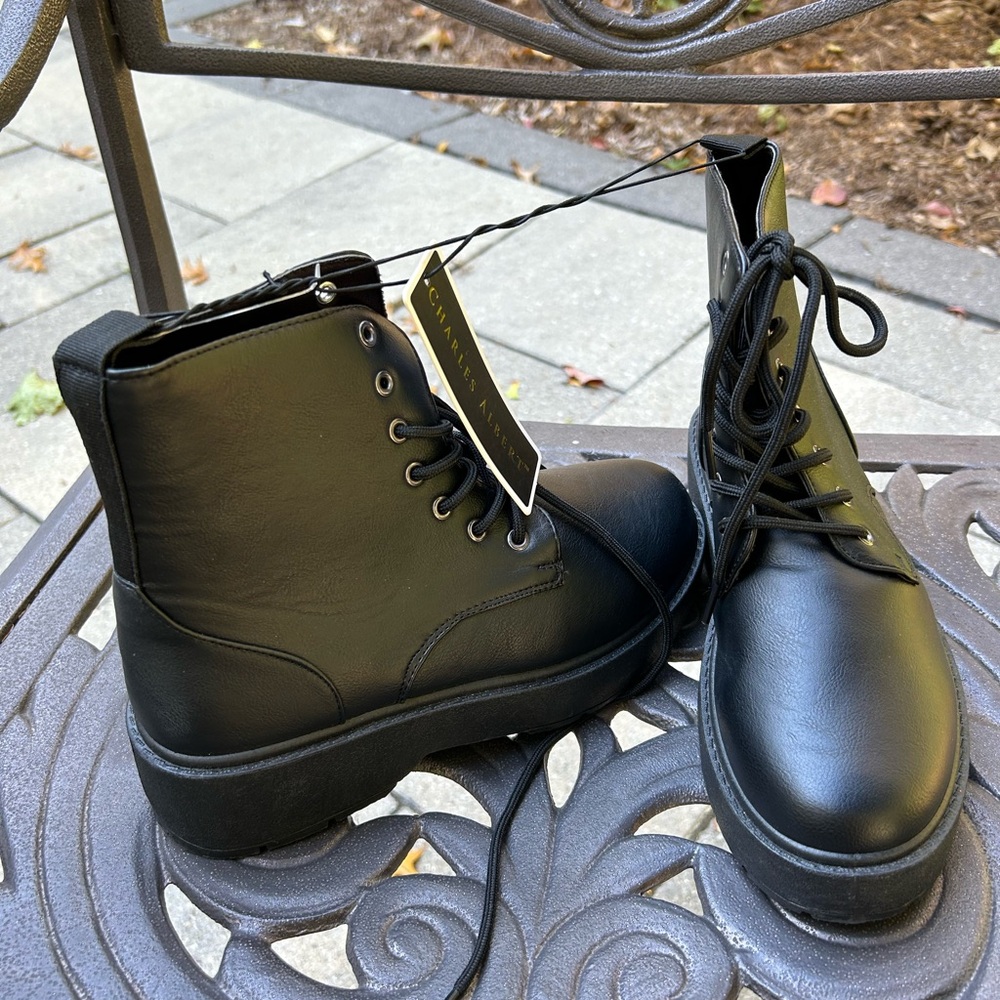 Combat Boots Blk Size 7
